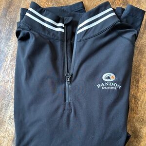 G/FORE Mens Bandon Dunes quarter zip - Black - XL